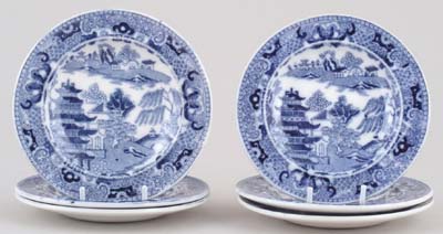 Toy Plates Set of Six c1920s